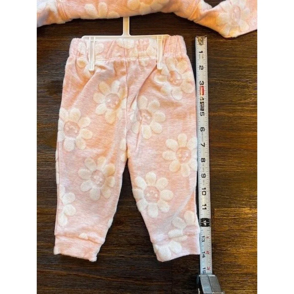 Baby Girl Pink 2 Piece Outfit with White Flowers by Huggies NWTS 6M